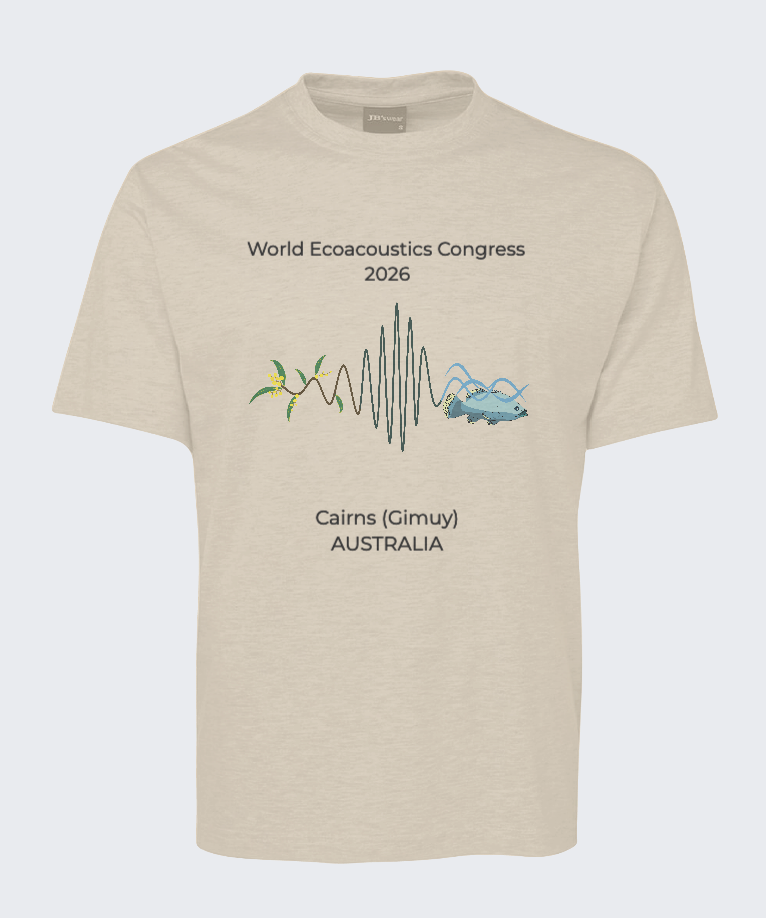 World Ecoacoustics Congress 2026 T-shirt in natural